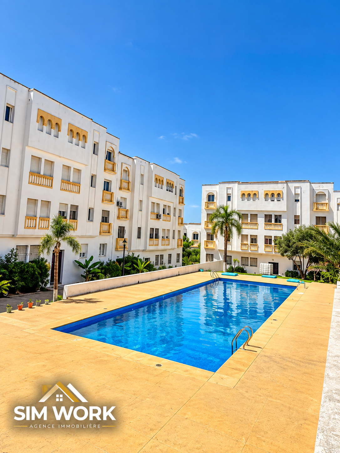Appartement meublé 2 chambres à louer – Nouvelle Ville Ibn Batouta, Tanger | Résidence avec piscine — photo 3
